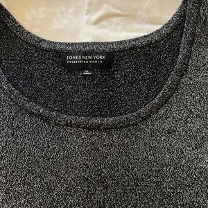 1x Silver/black scoop neck dressy tank top